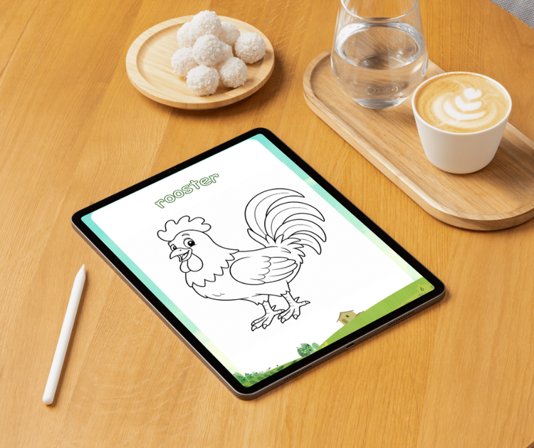 دفتر نقاشی دیجیتال حیوانات مزرعه pdf